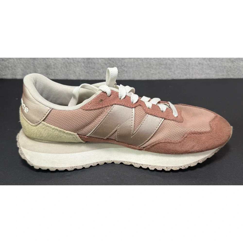 New Balance 237 Sneakers Womens 7.5 Rose Pink WS237MSC Suede Mesh Low Top